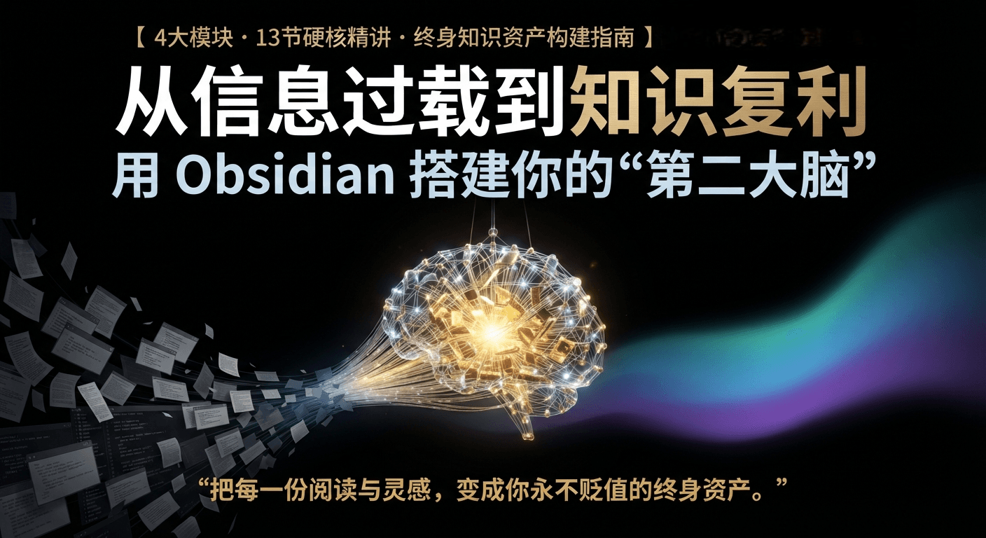 从信息过载到知识复利:用 Obsidian 搭建你的「第二大脑」